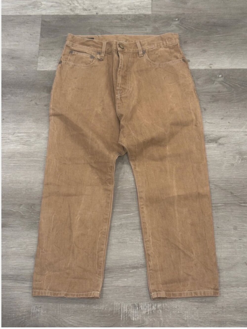 R13 Capri Tailored Crop Denim Jeans Kurtis Khaki Japenese Fabric Italy Womens 25